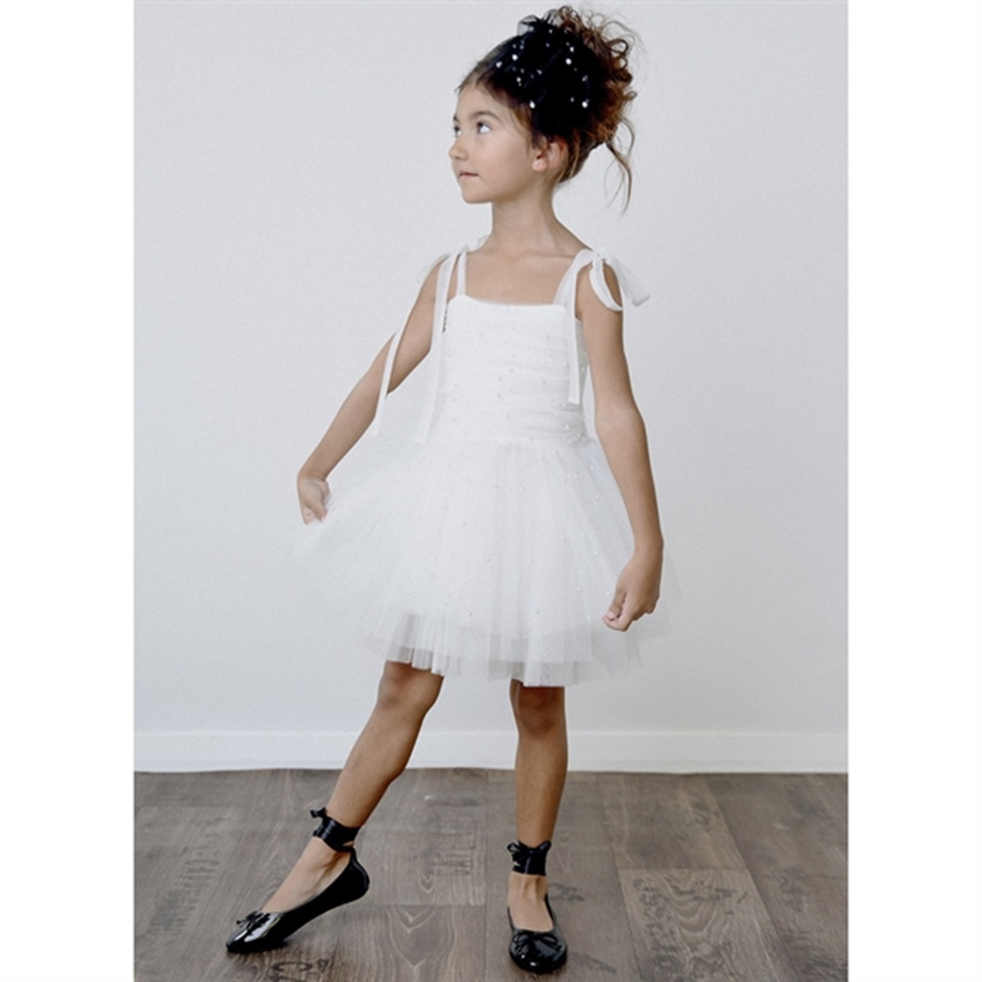 Dolly by Le Petit Tom Pearl Tulle Ballerina Dress White