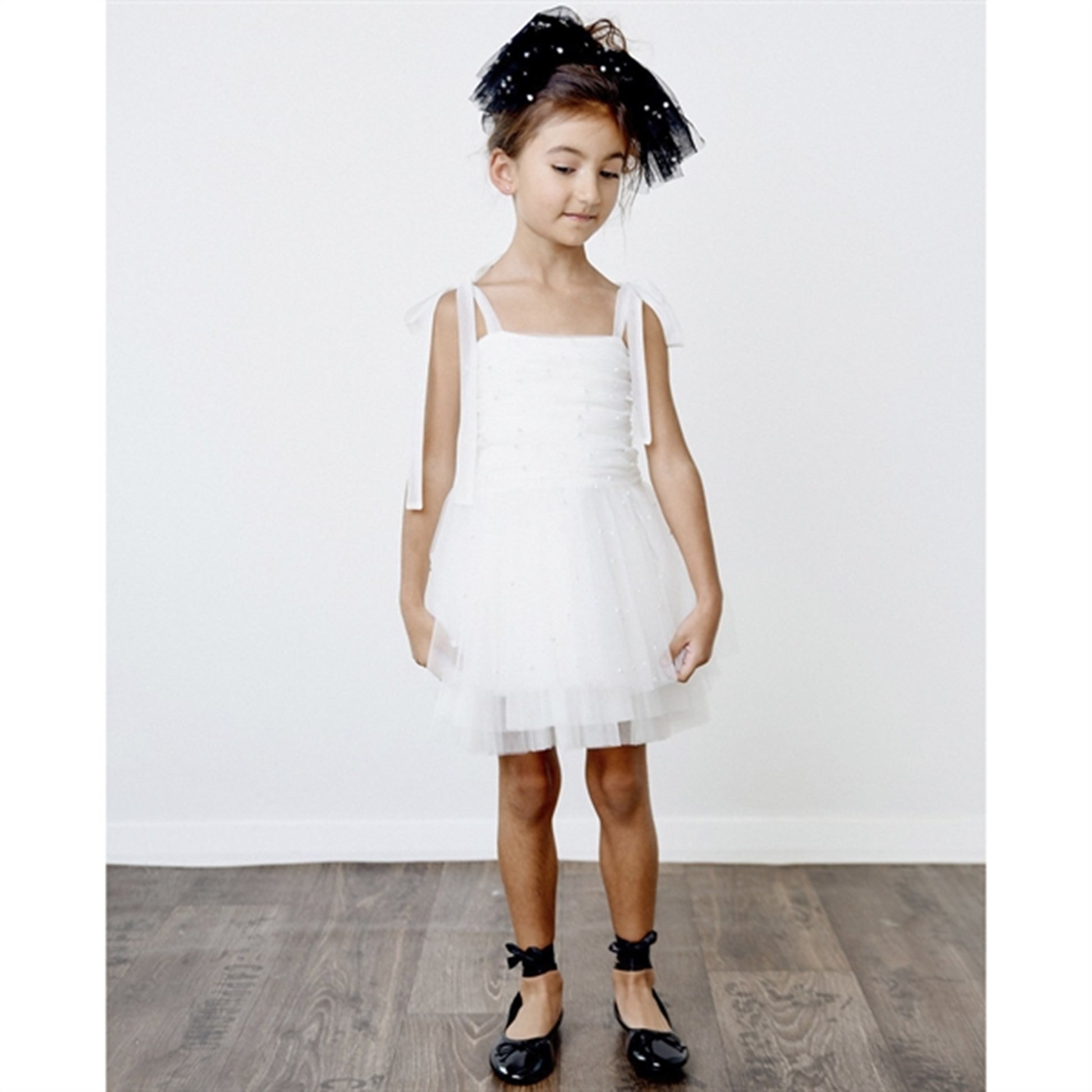 Dolly by Le Petit Tom Pearl Tulle Ballerina Dress White