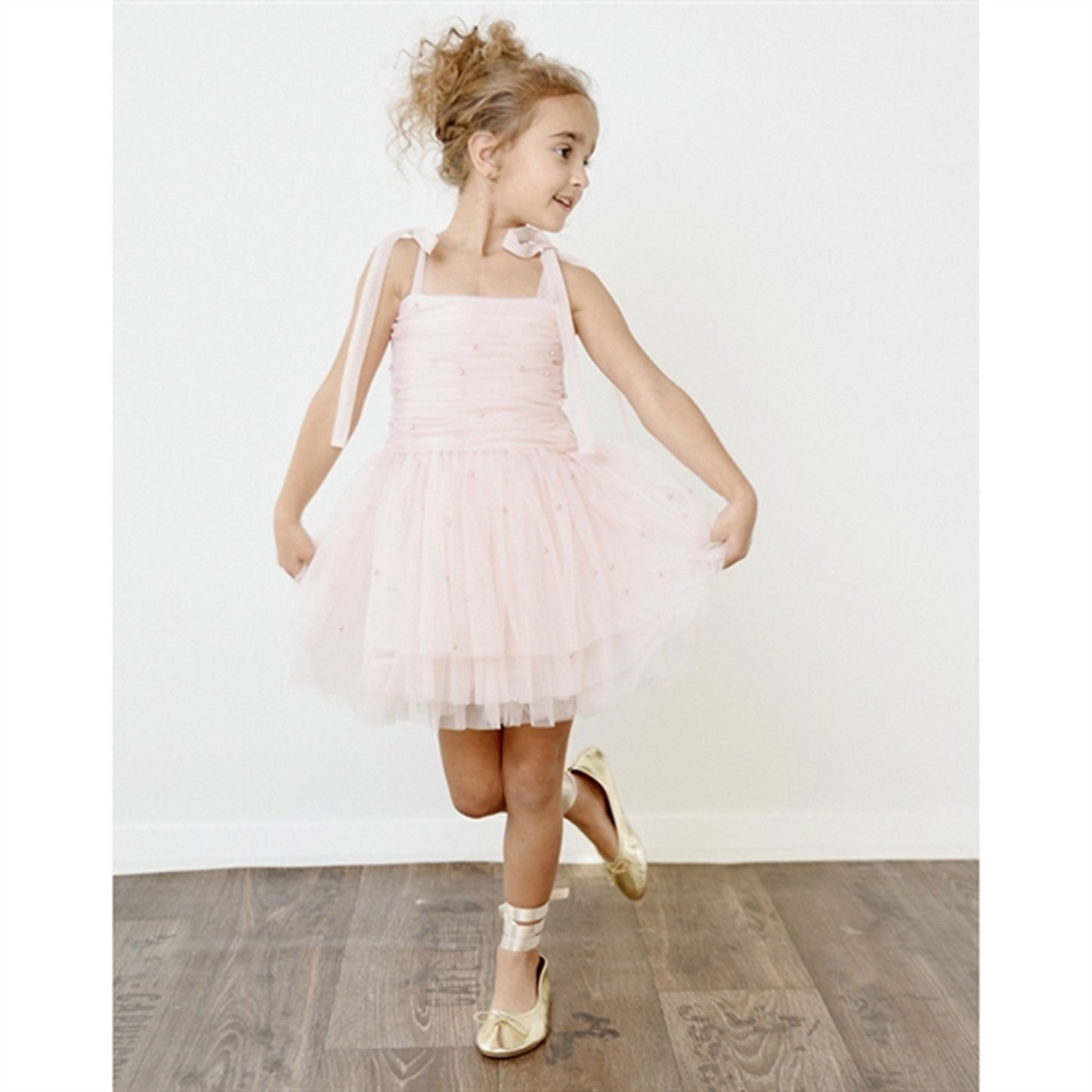 Dolly by Le Petit Tom Pearl Tulle Ballerina Dress Pink