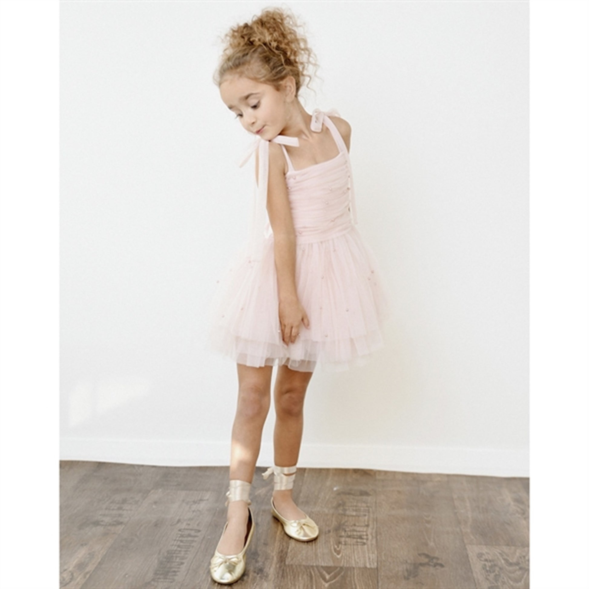 Dolly by Le Petit Tom Pearl Tulle Ballerina Dress Pink