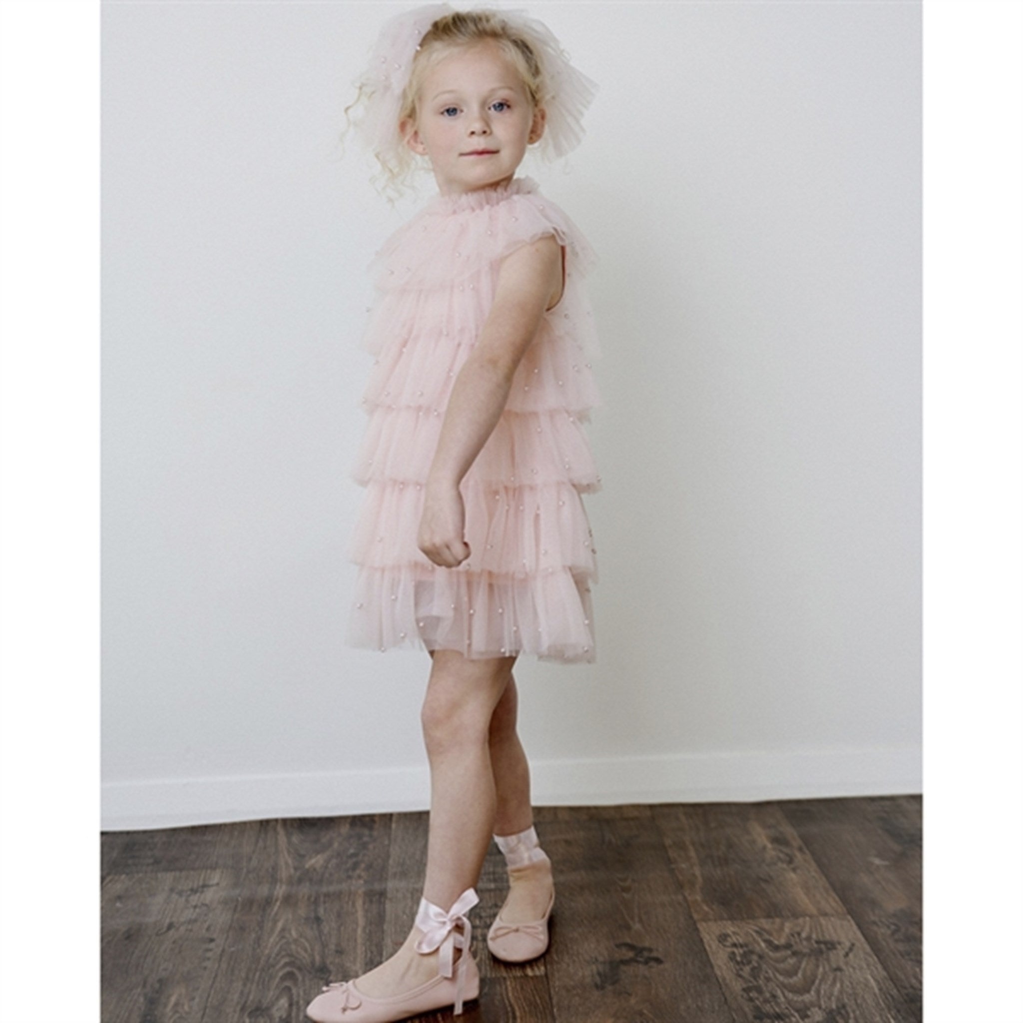 Dolly by Le Petit Tom Pearl Tutully Tiered Tulle Tuttu Dress Pink 3