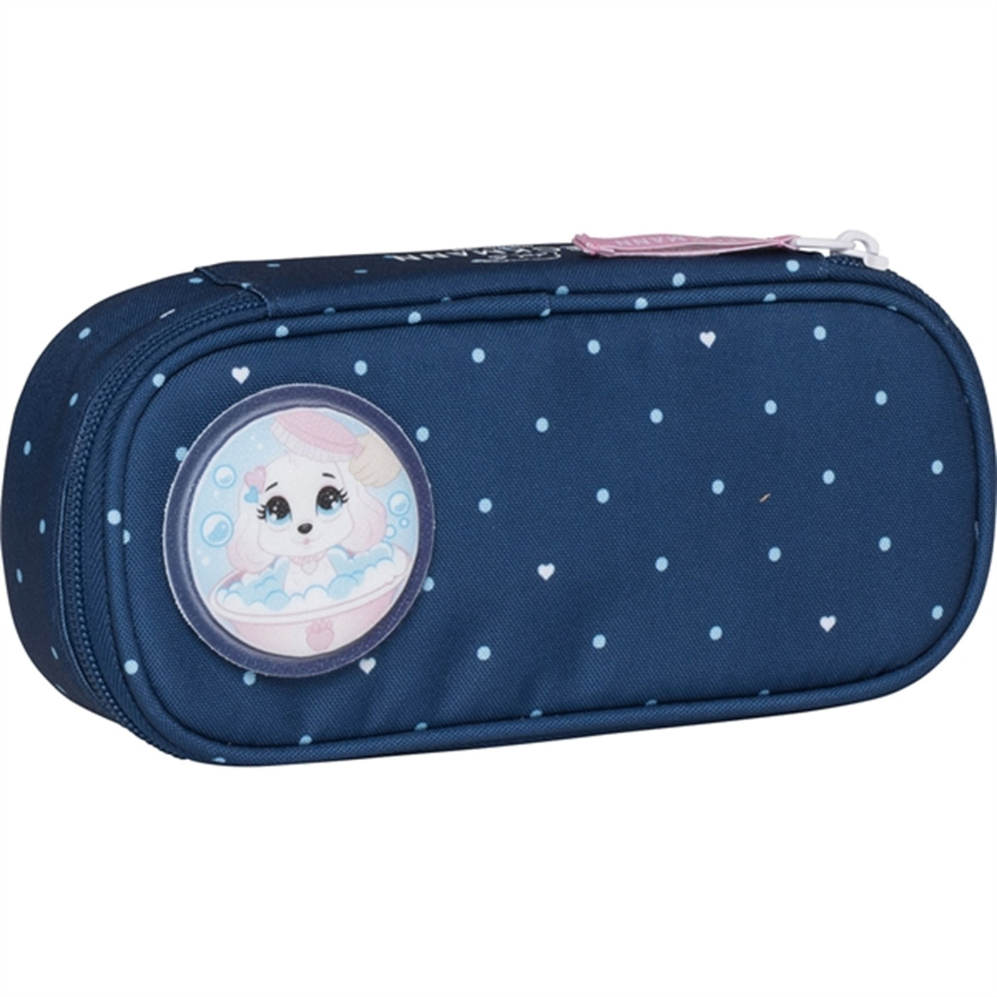 Beckmann Oval Pencil Case Pet Friends Blue