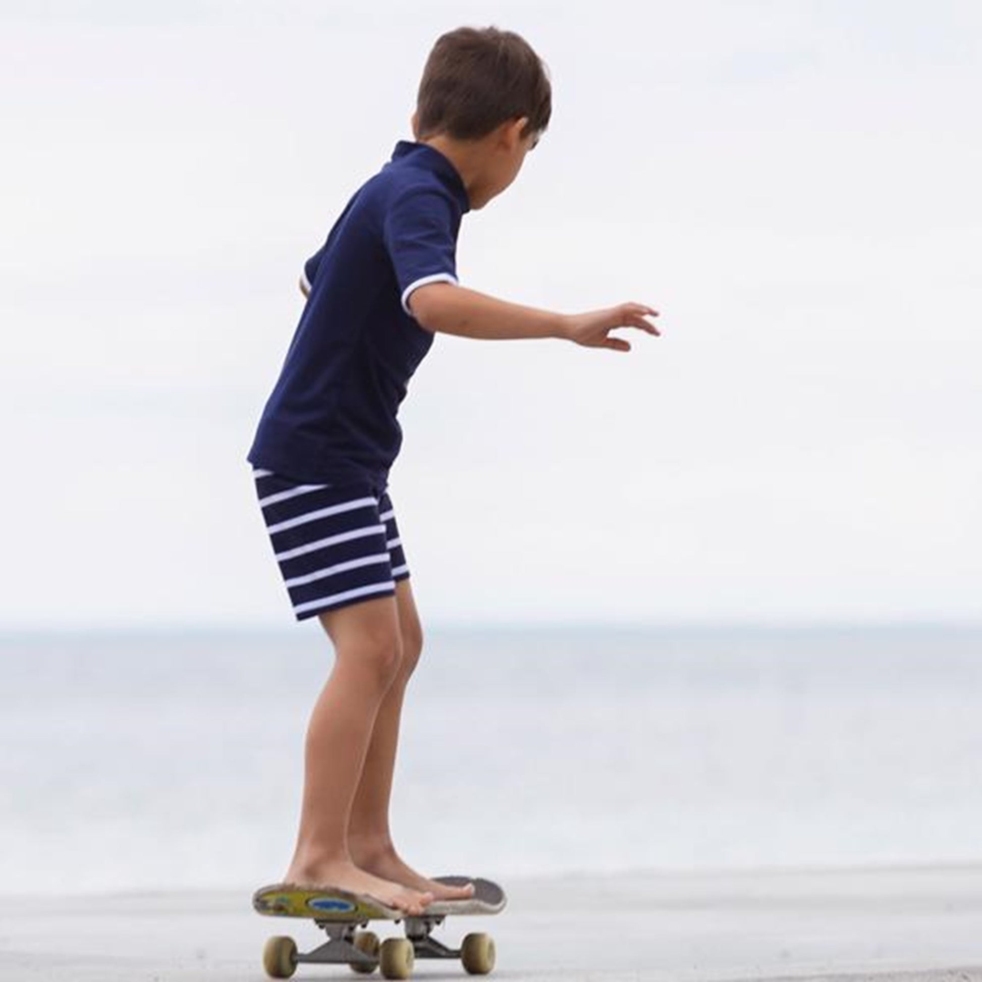 Petit Crabe Blue/White Alex UV Shorts