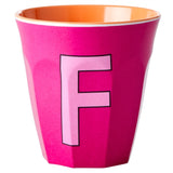 RICE Pinkish Colors Melamine Alphabet Cup