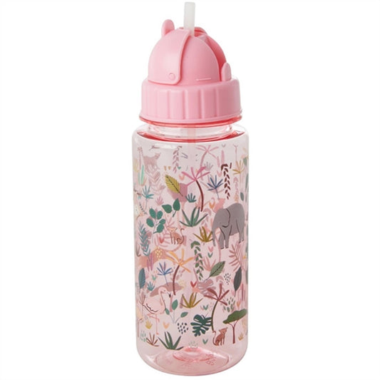 RICE Pink Jungle Print Drinking Bottle
