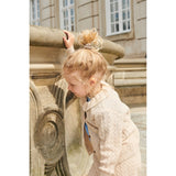 Copenhagen Colors Sand/Cream Comb. Pointelle Cable Knit Cardigan w. Collar
