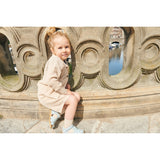 Copenhagen Colors Sand/Cream Comb. Pointelle Cable Knit Cardigan w. Collar