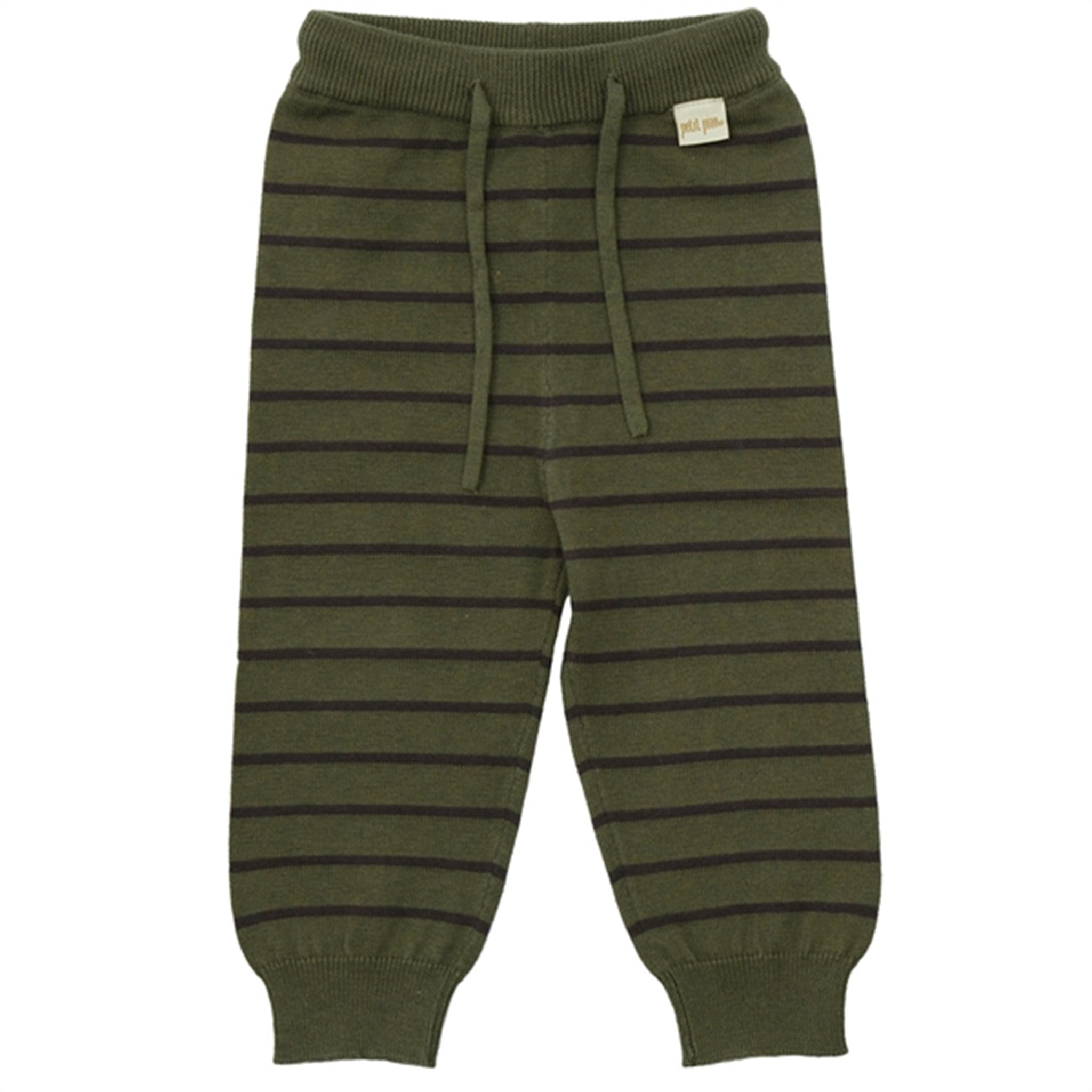 Petit Piao Ivy Green/Raven Striped Knit Pants