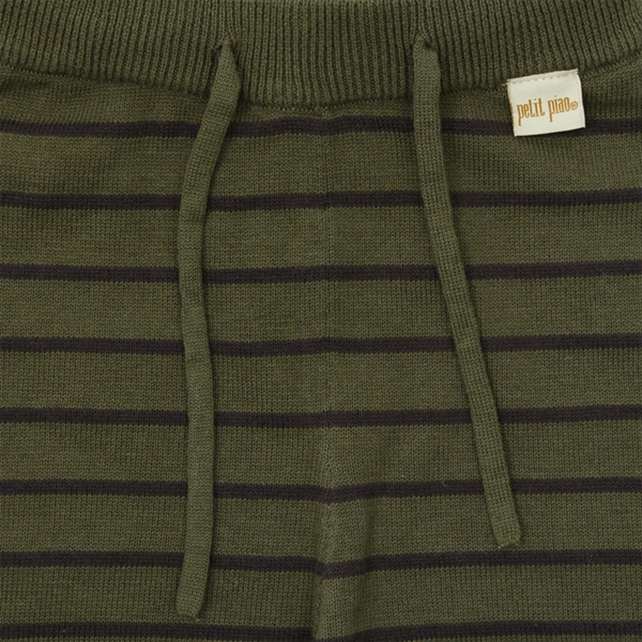 Petit Piao Ivy Green/Raven Striped Knit Pants 2