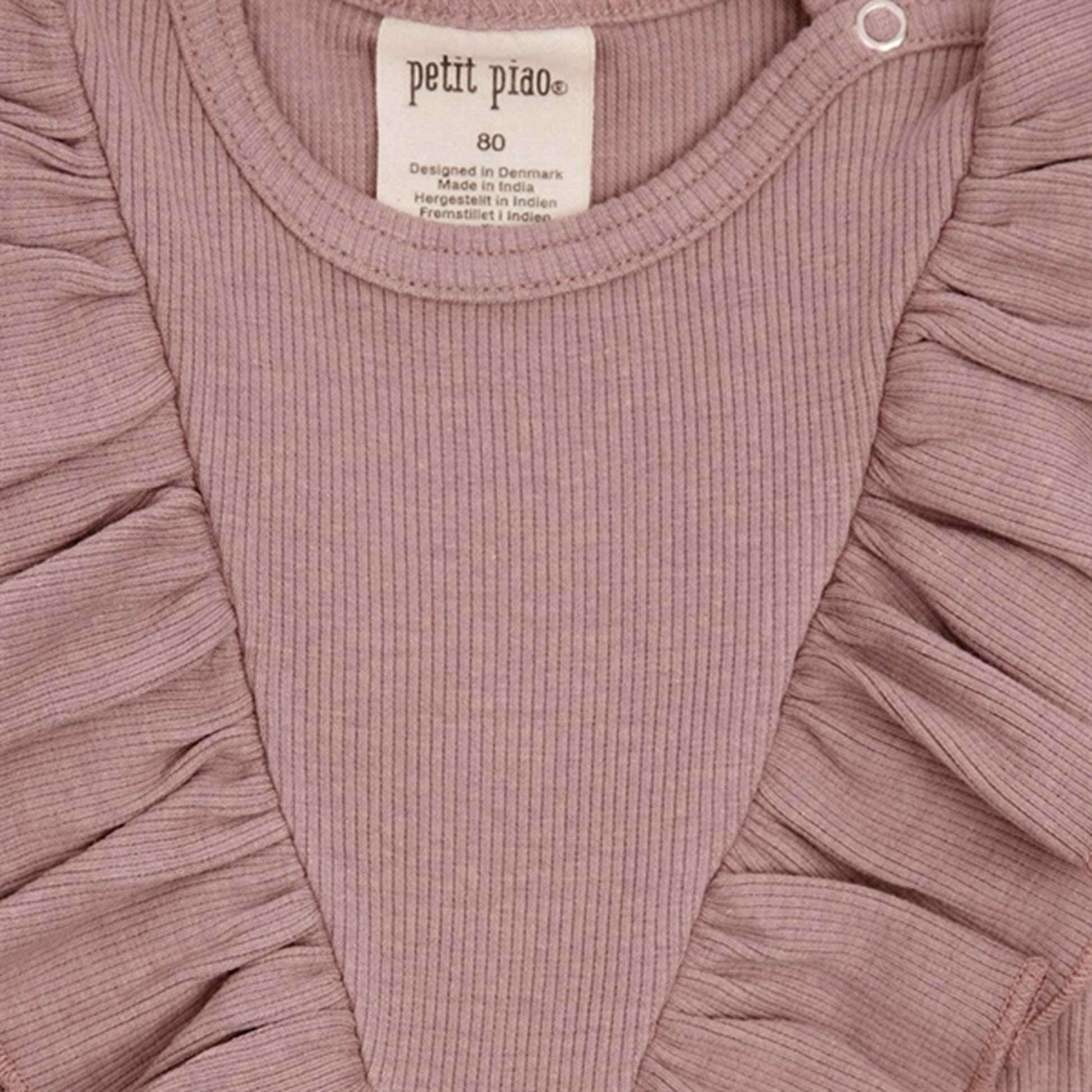 Petit Piao Woodrose V-Frill Modal Blouse