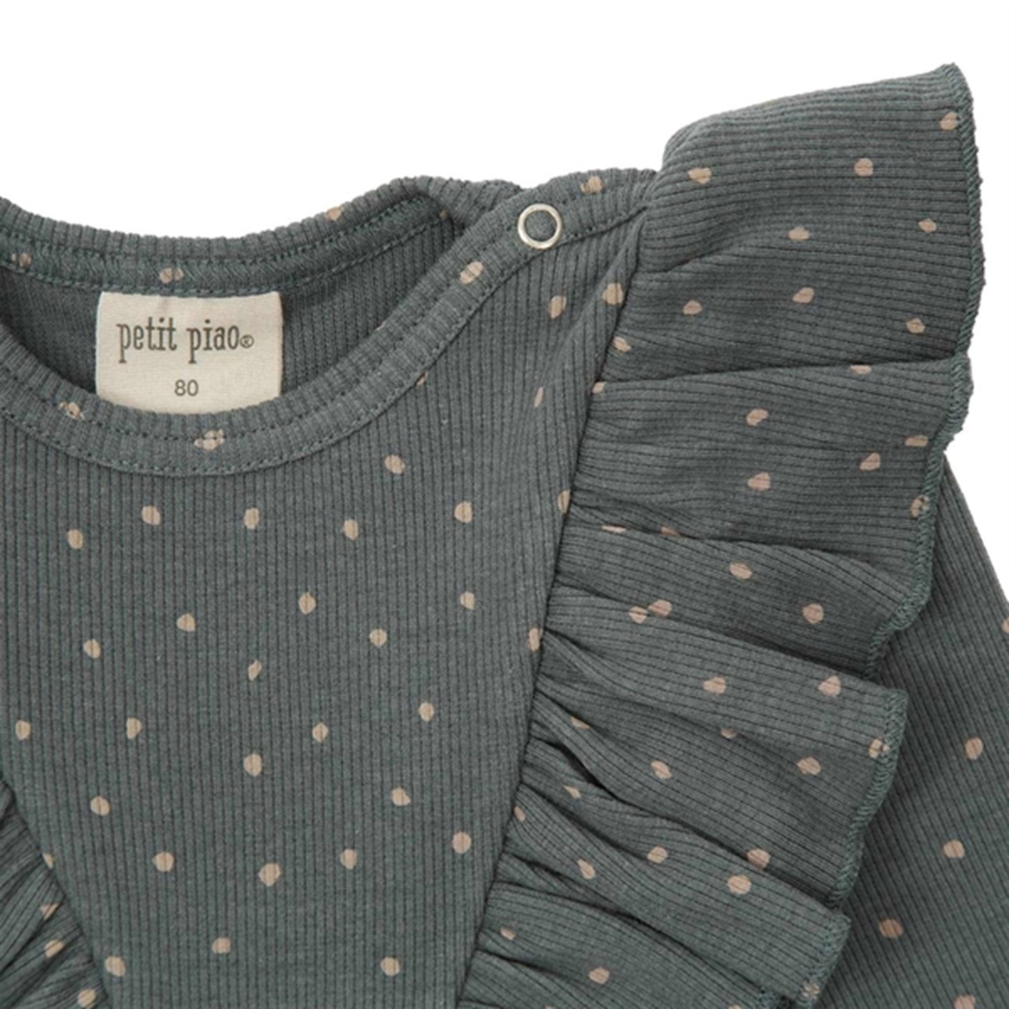 Petit Piao Turbulence/Woodrose Frill Dot Modal Blouse