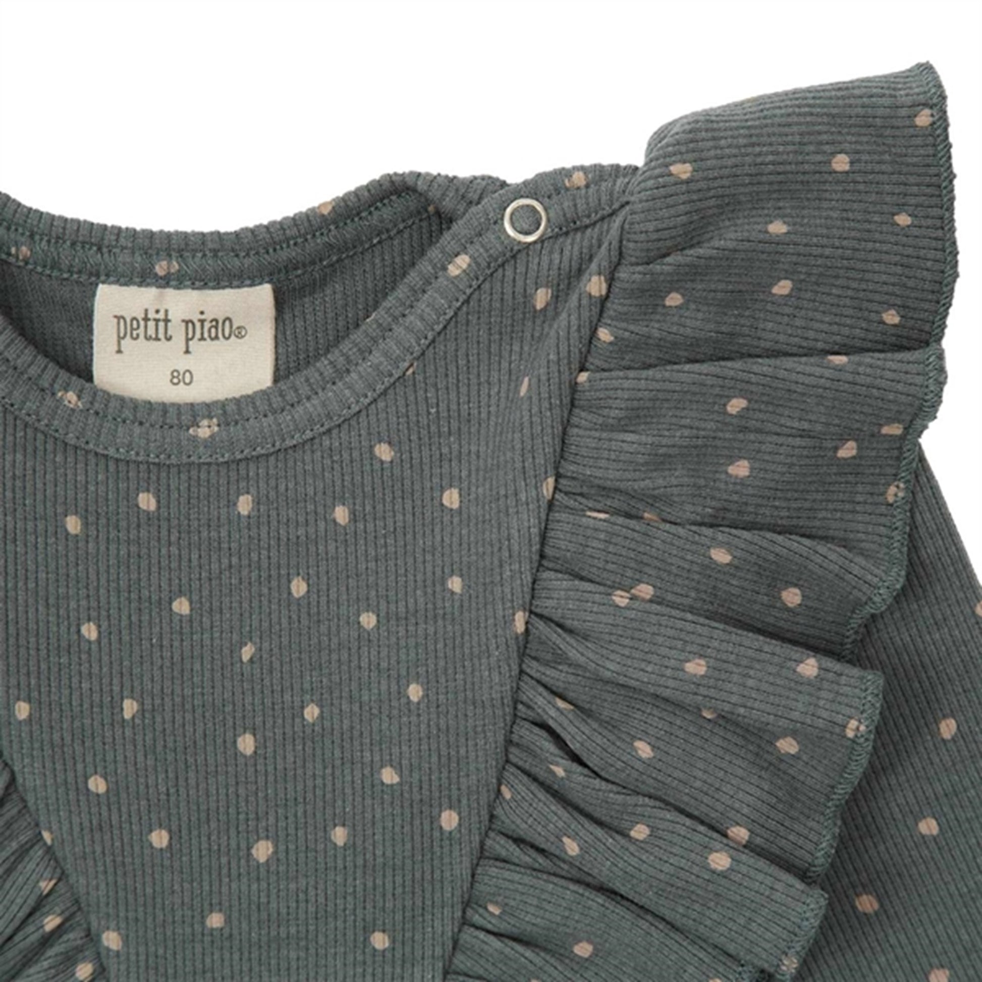 Petit Piao Turbulence/Woodrose Frill Dot Modal Blouse