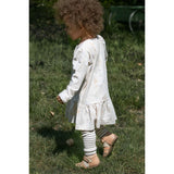 Petit Piao Dusty Lavender/Offwhite Leggings Modal Striped