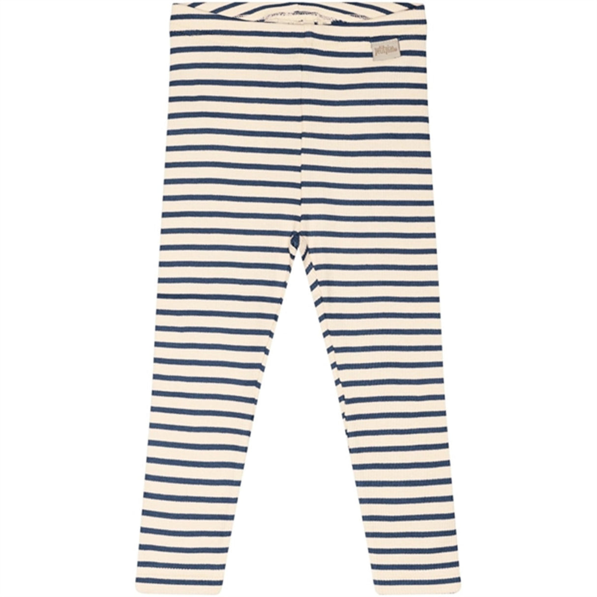 Petit Piao® Denim Blue/Off White Leggings Modal Striped
