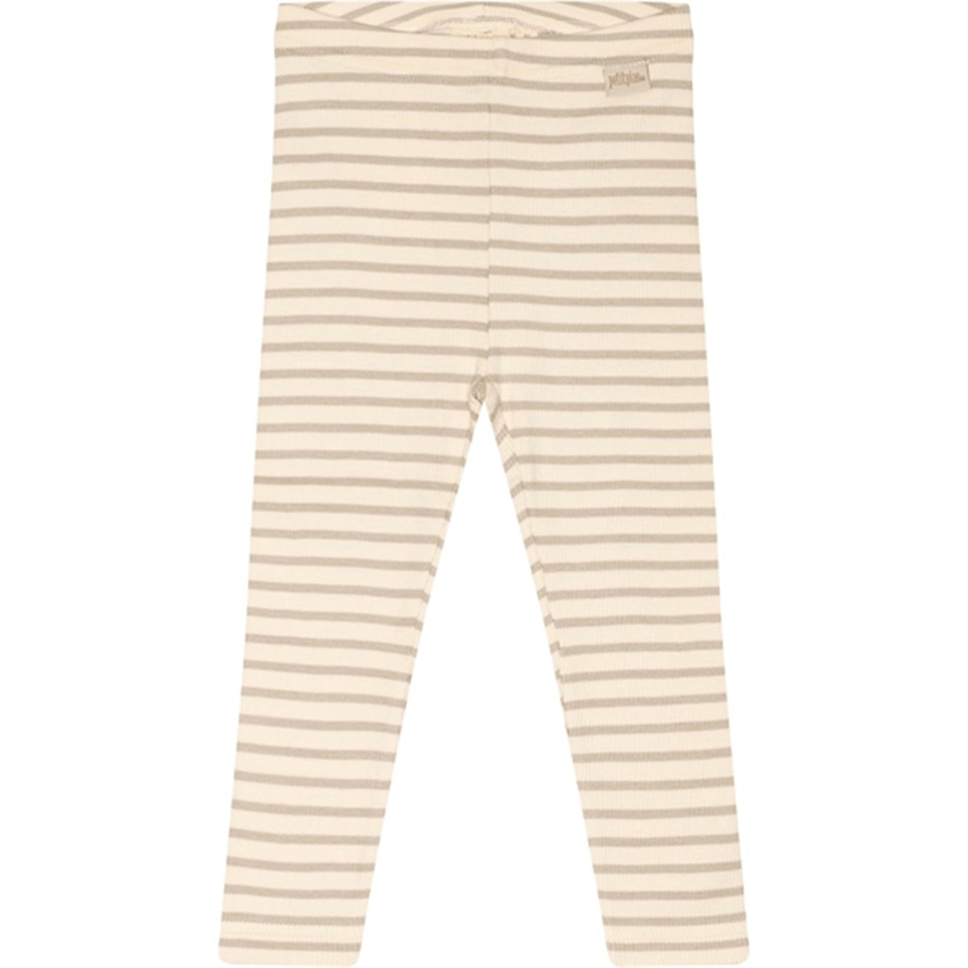 Petit Piao® Soft Sand/Off White Leggings Modal Striped