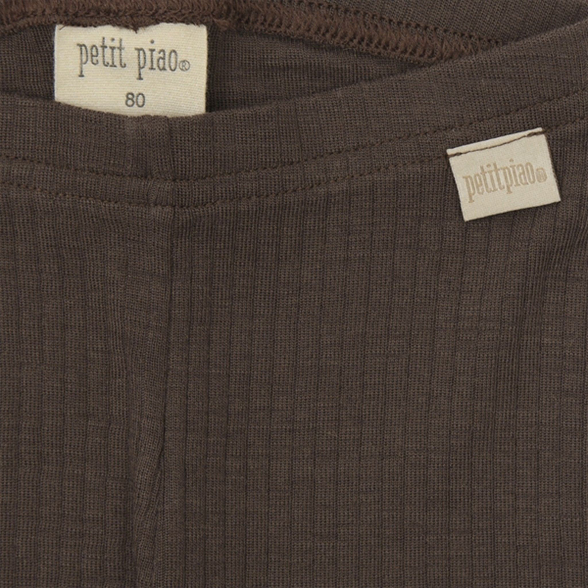 Petit Piao Wool French Roast Plain Leggings 2