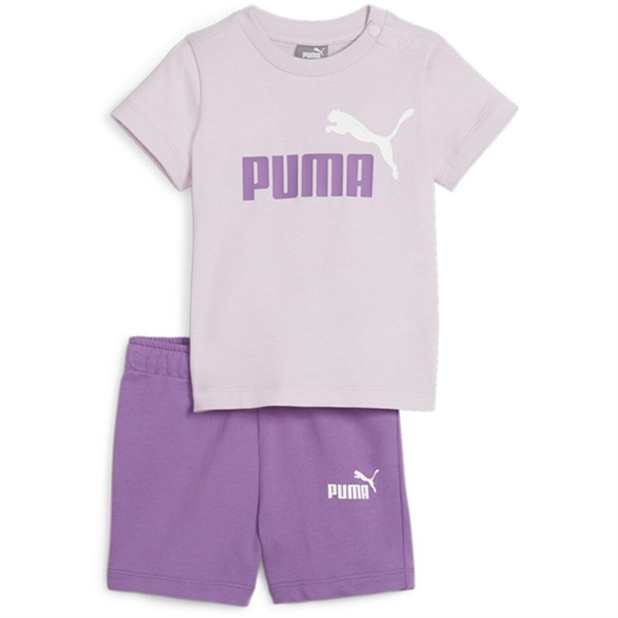 Puma Minicats T-Shirt Og Shorts Sæt Purple
