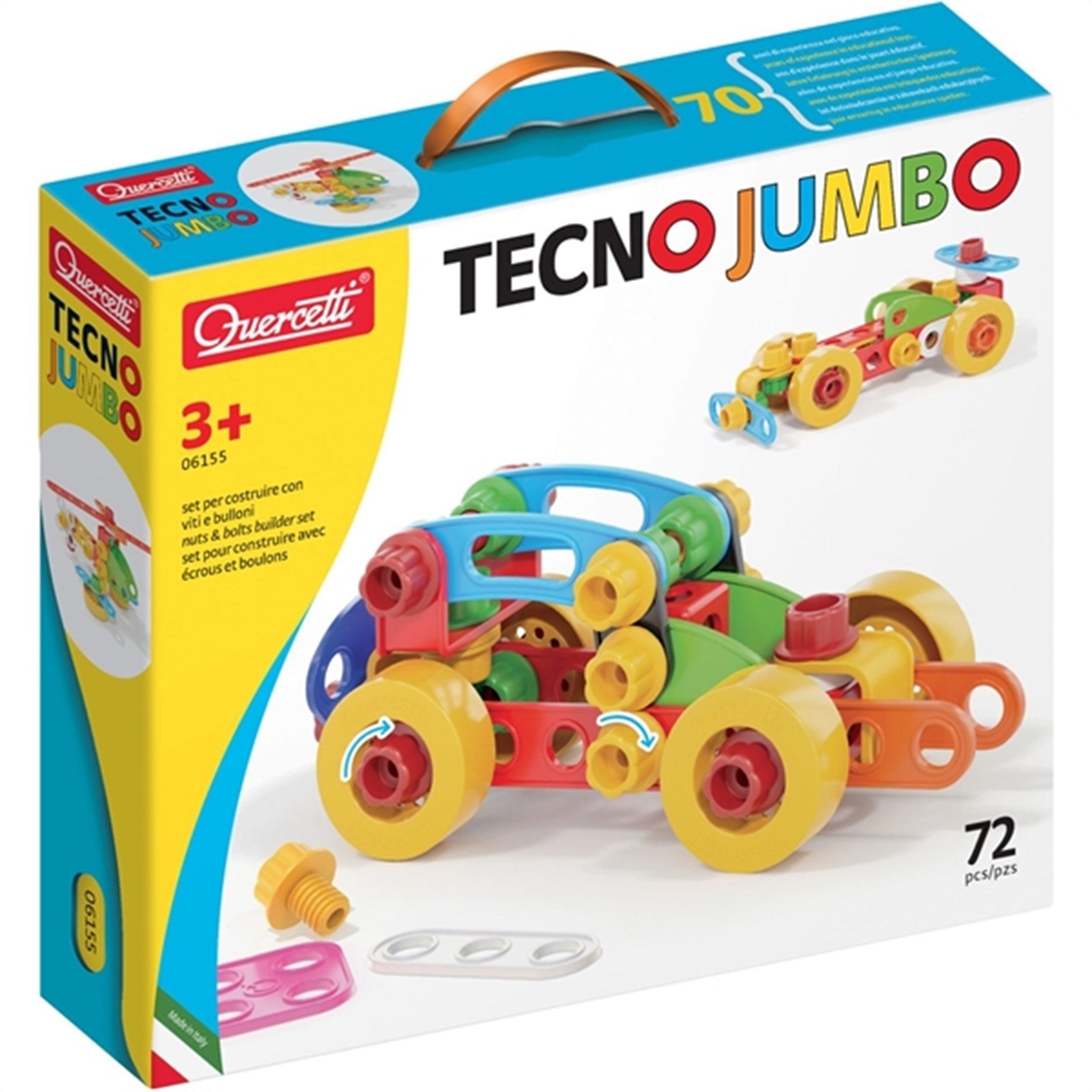 Quercetti Tecno Jumbo 拼装套装 - 促进创造力和技术理解
