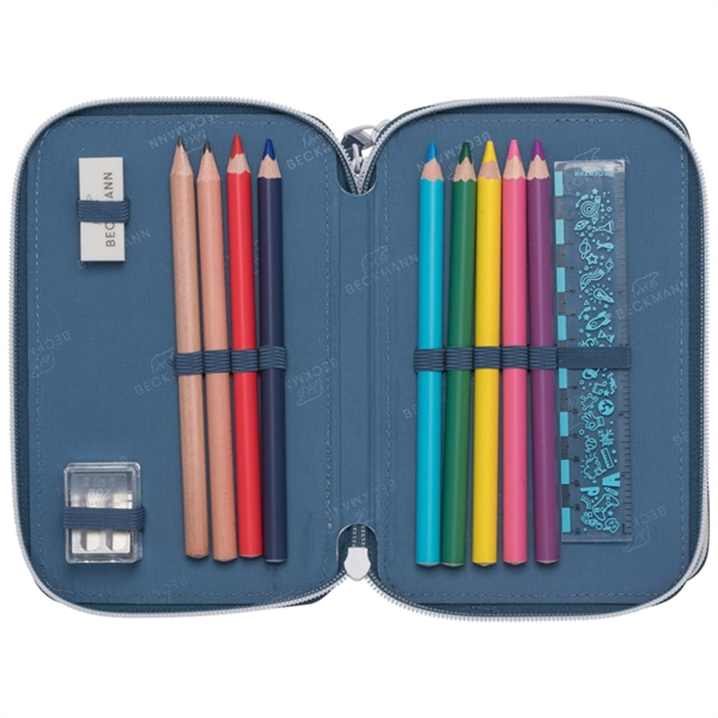 Beckmann Three Section Pencil Case Tiger Race