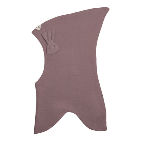 Racing Kids Top Balaclava Wool/Cotton w. Bow 3-layered Dusty Purple