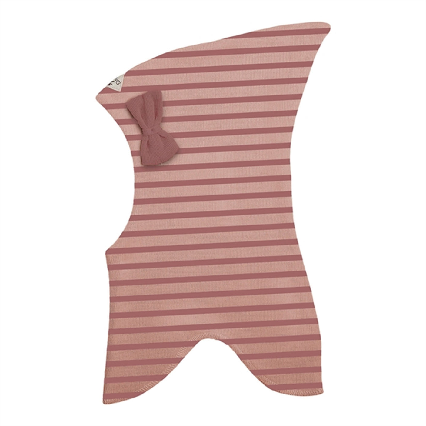 Racing Kids Top Balaclava Wool/Cotton Bow 3-layered Wild Rose/Dusty Rose
