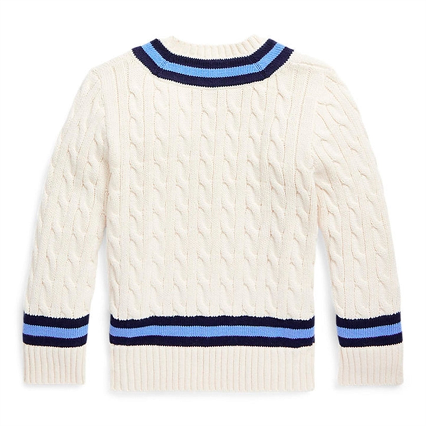 Polo Ralph Lauren Cricket Knitted Sweater Cream White/Navy Stripes