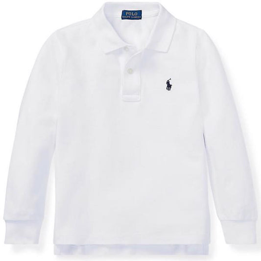 Polo Ralph Lauren Boy Long Sleeve Polo White