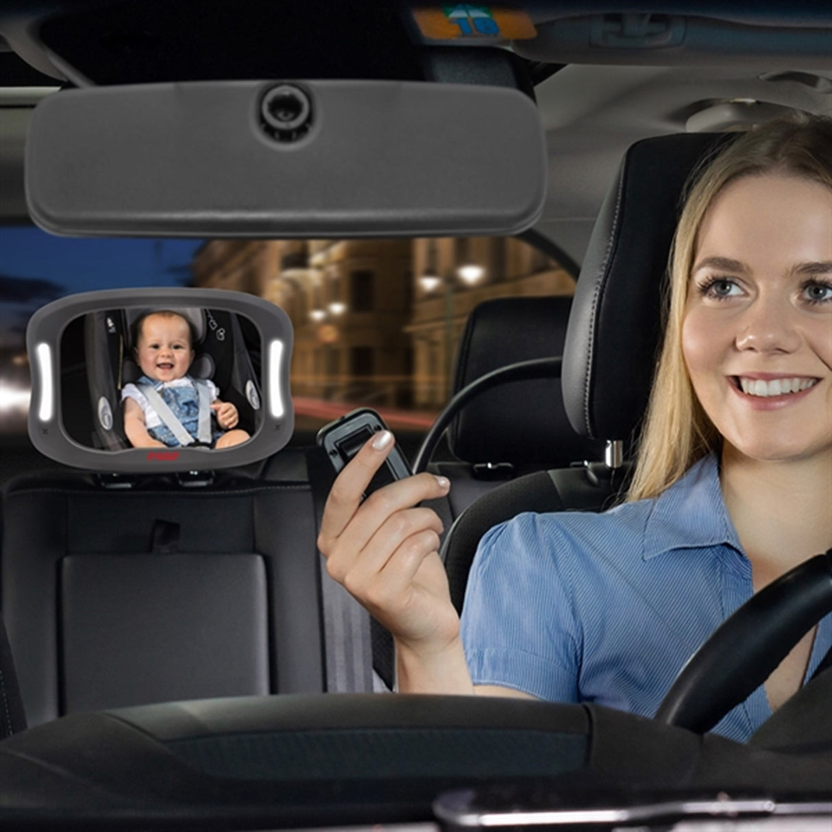 REER Car Mirror with Light