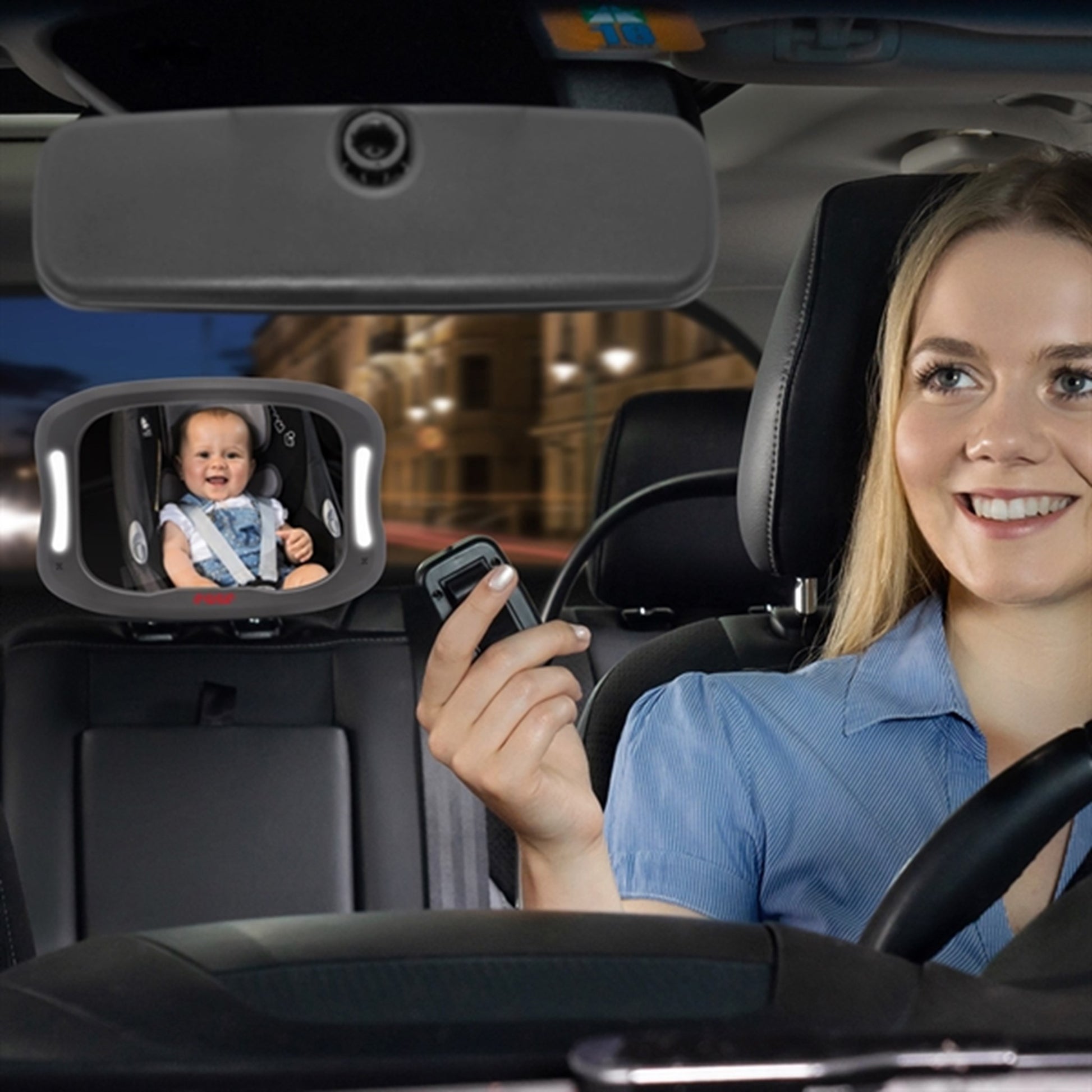 REER Car Mirror with Light