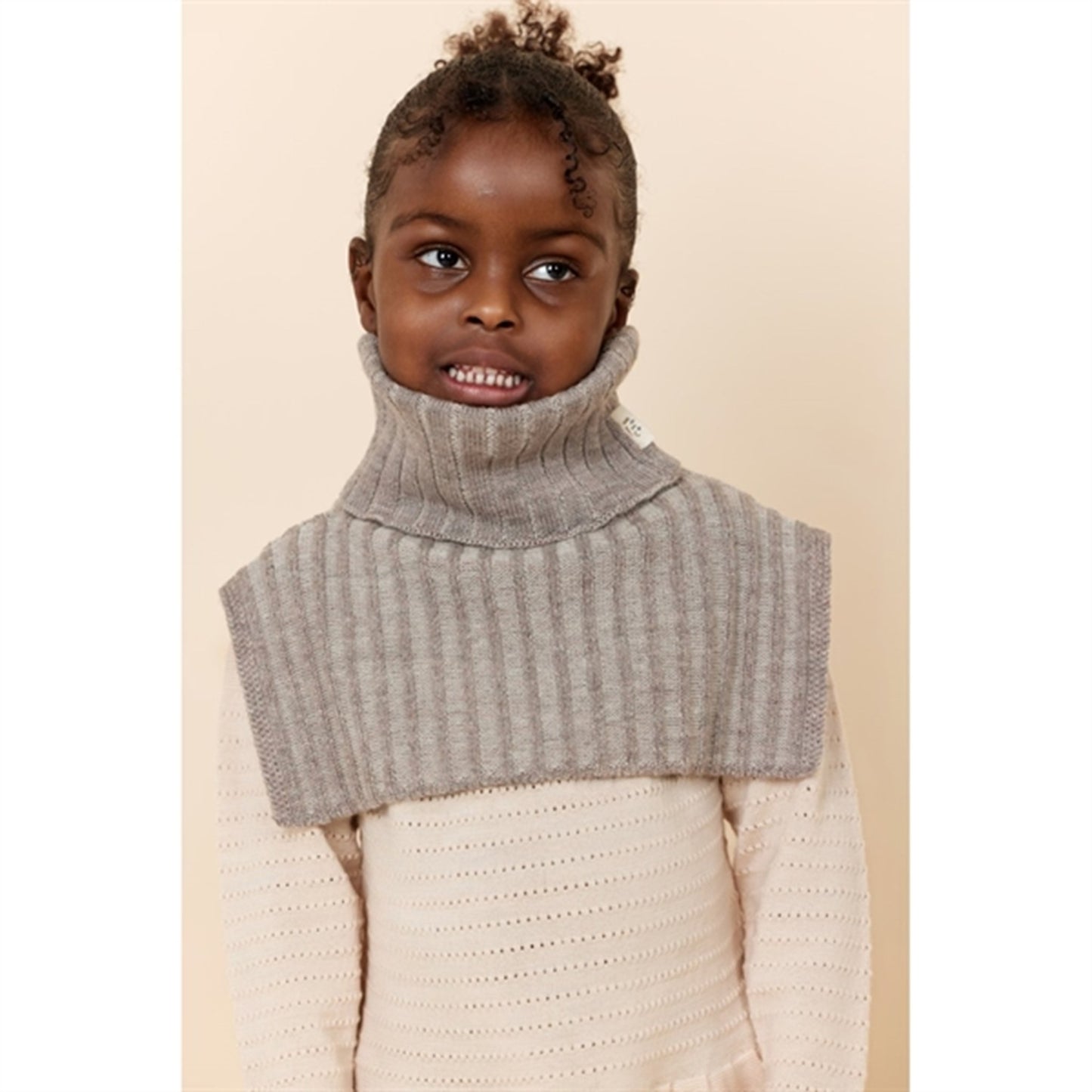 Copenhagen Colors Natural Melange Cream Reversible Merino Tube W. Collar