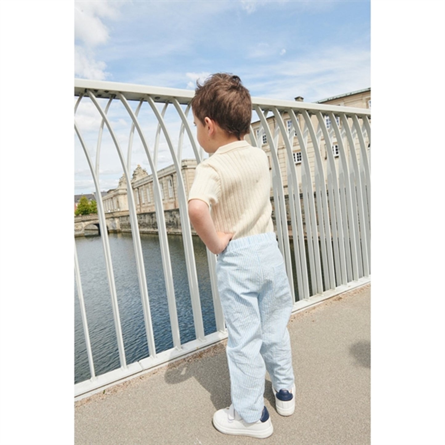 Copenhagen Colors Cream/Pale Yellow Comb. Rib Knit Polo