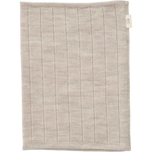 Copenhagen Colors Pale Cream Melange Merino Wool Knitted Tube Scarf