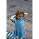 Copenhagen Colors Sky Blue/Cream Comb. Rib Polo Knit Dress