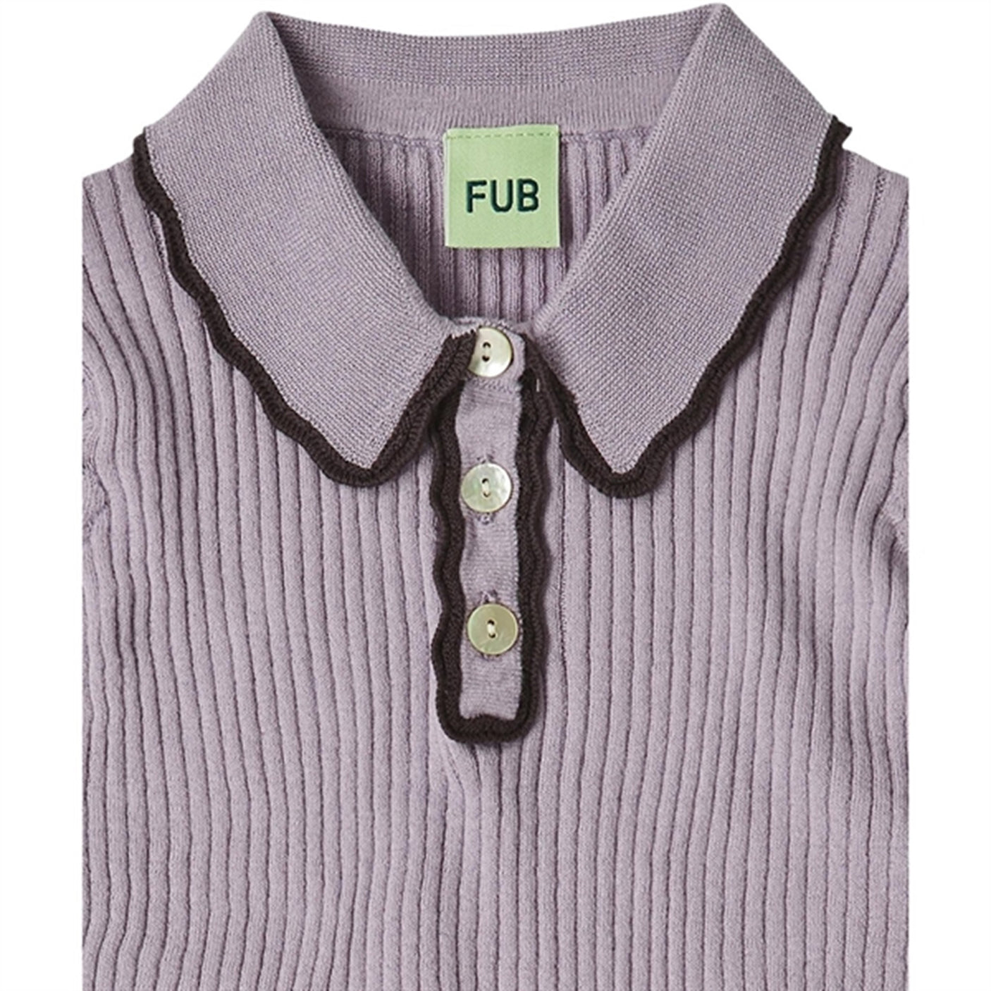 FUB Heather Rib Polo T-shirt