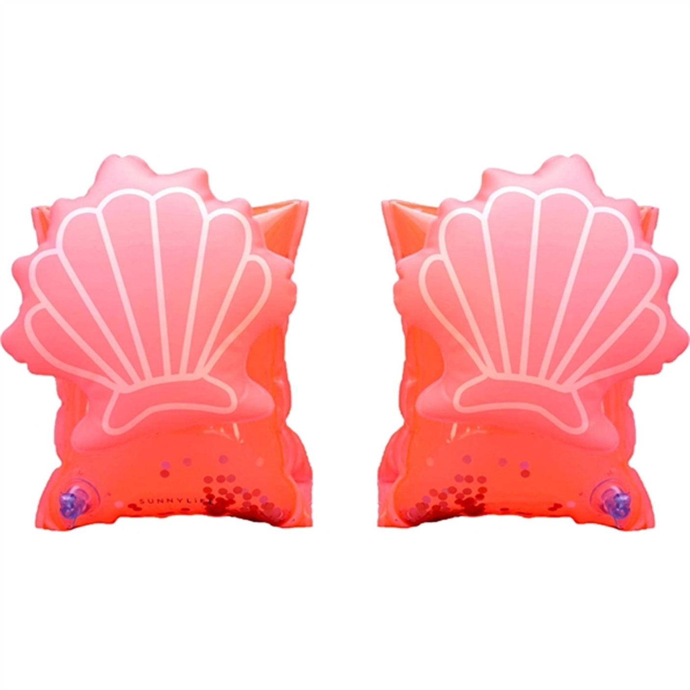 SunnyLife Buddy Float Bands Shell Neon Coral