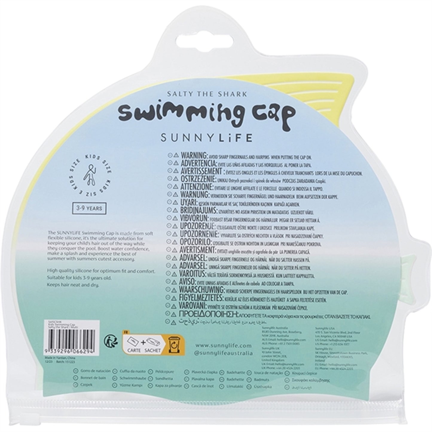 SunnyLife Swimming Cap Salty the Shark Multi