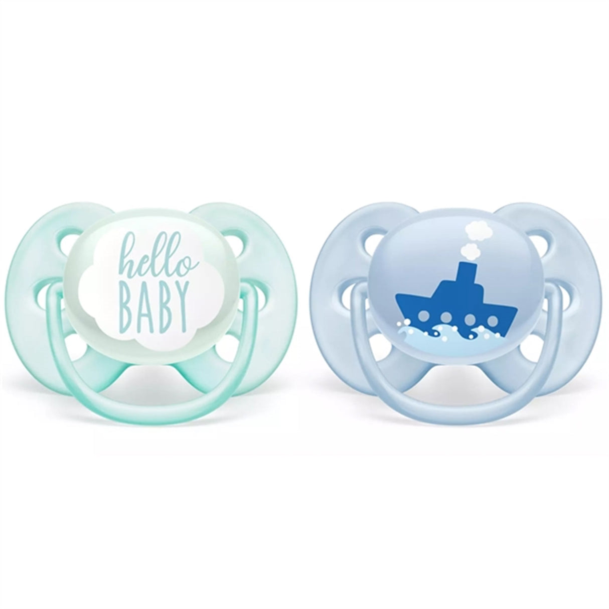 Philips Avent Ultra Soft Pacifiers 0-6 mdr Hello/Boat 2-pack 3