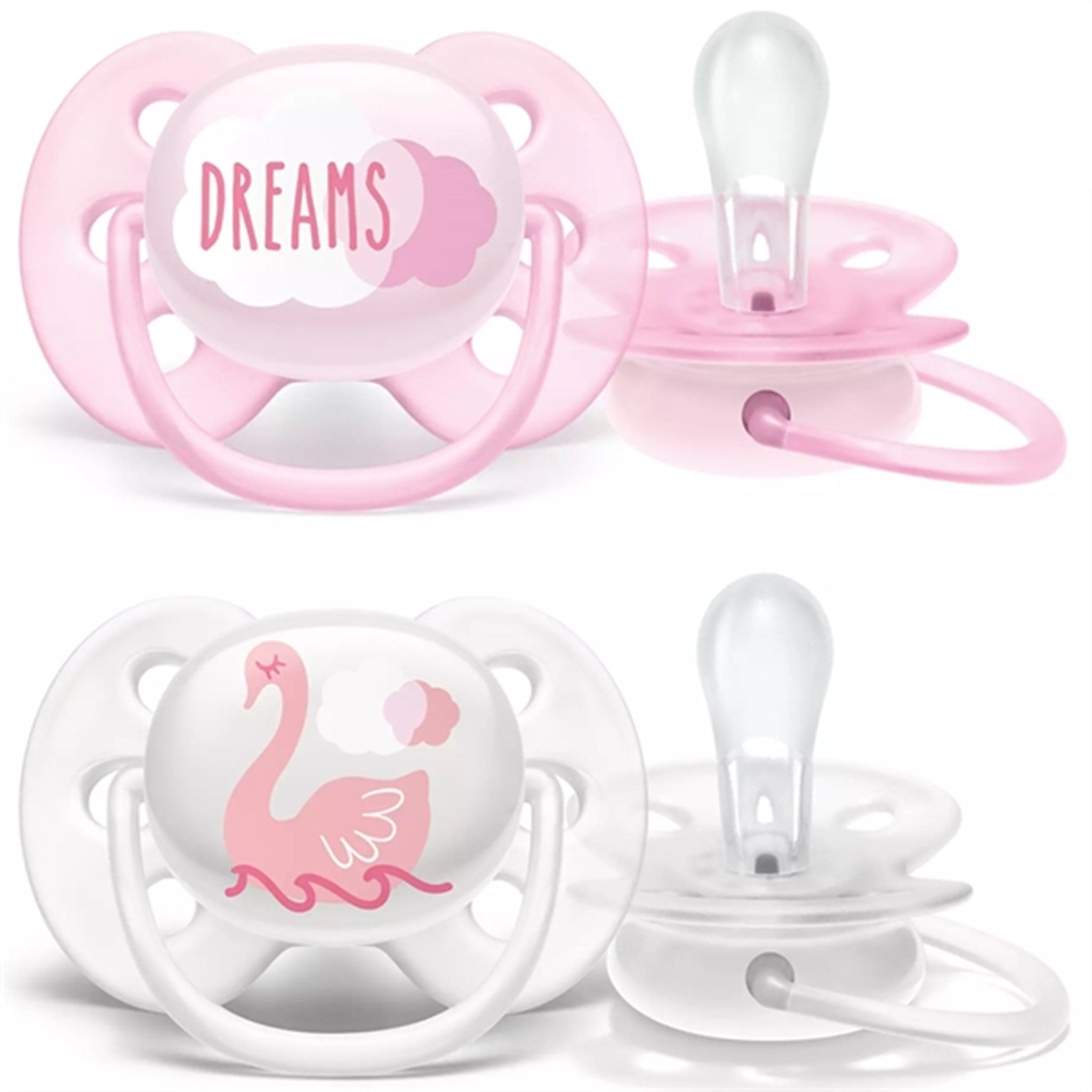 Philips Avent Ultra Soft Pacifiers 0-6 mdr Dreams/Svane 2-pack