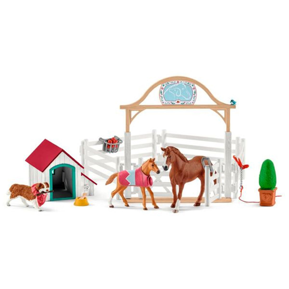 Schleich Horse Club Hannah's Guest Horses with Dog