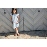 Copenhagen Colors Sky Blue W Cream Stripe Seersucker Dress