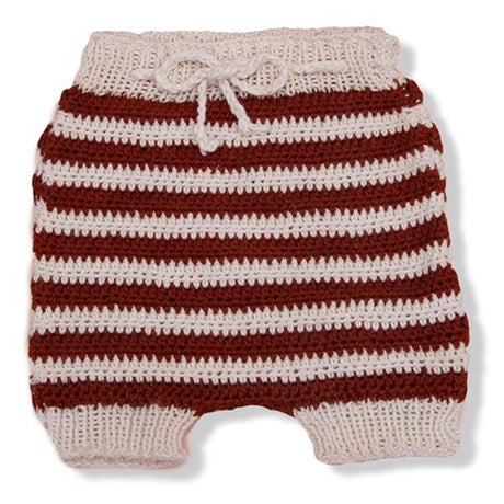 Shirley Bredal Striped Summer Shorts Cream White/Rust