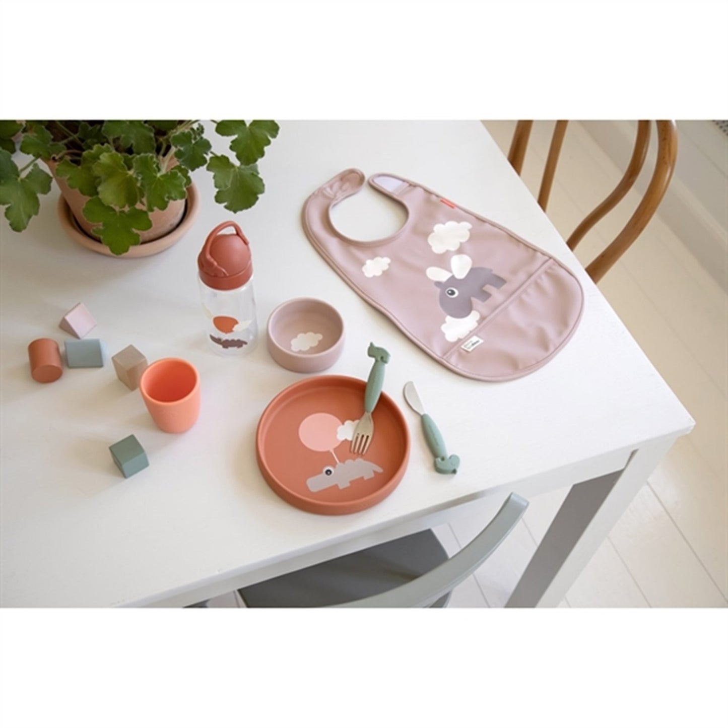 Done by Deer Bib Happy Clouds Powder