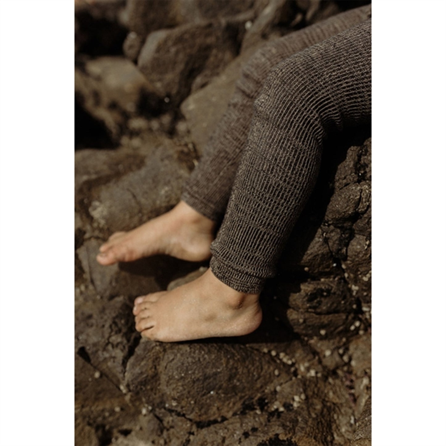 Silly Silas Footless Tights Licorice Peanut