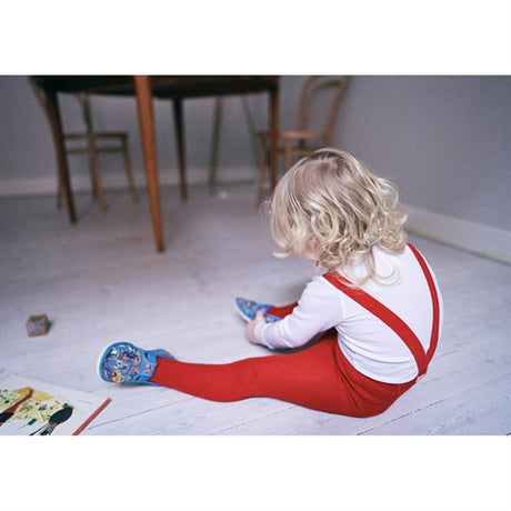 Silly Silas Footed Tights Love Red