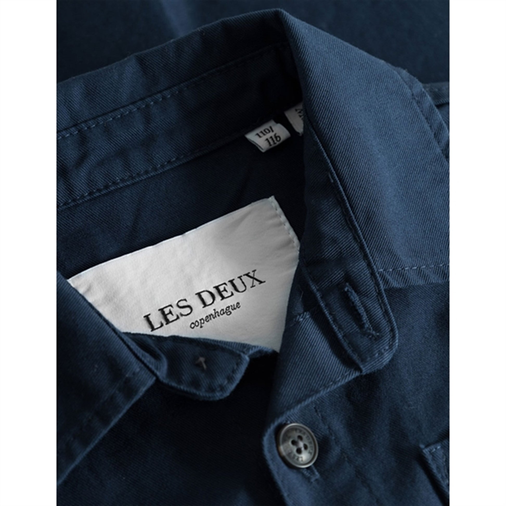 Les Deux Kids Dark Navy Jason Twill Overshirt
