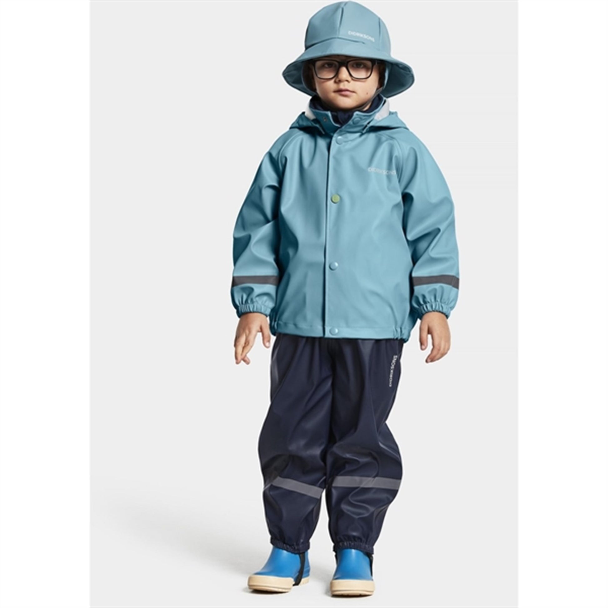 Didriksons Slaskeman Blue Wash Rain Set