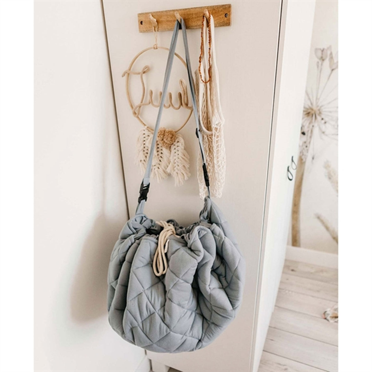 Play&Go 2-in-1 Play Mat Soft Organic Dusty Blue