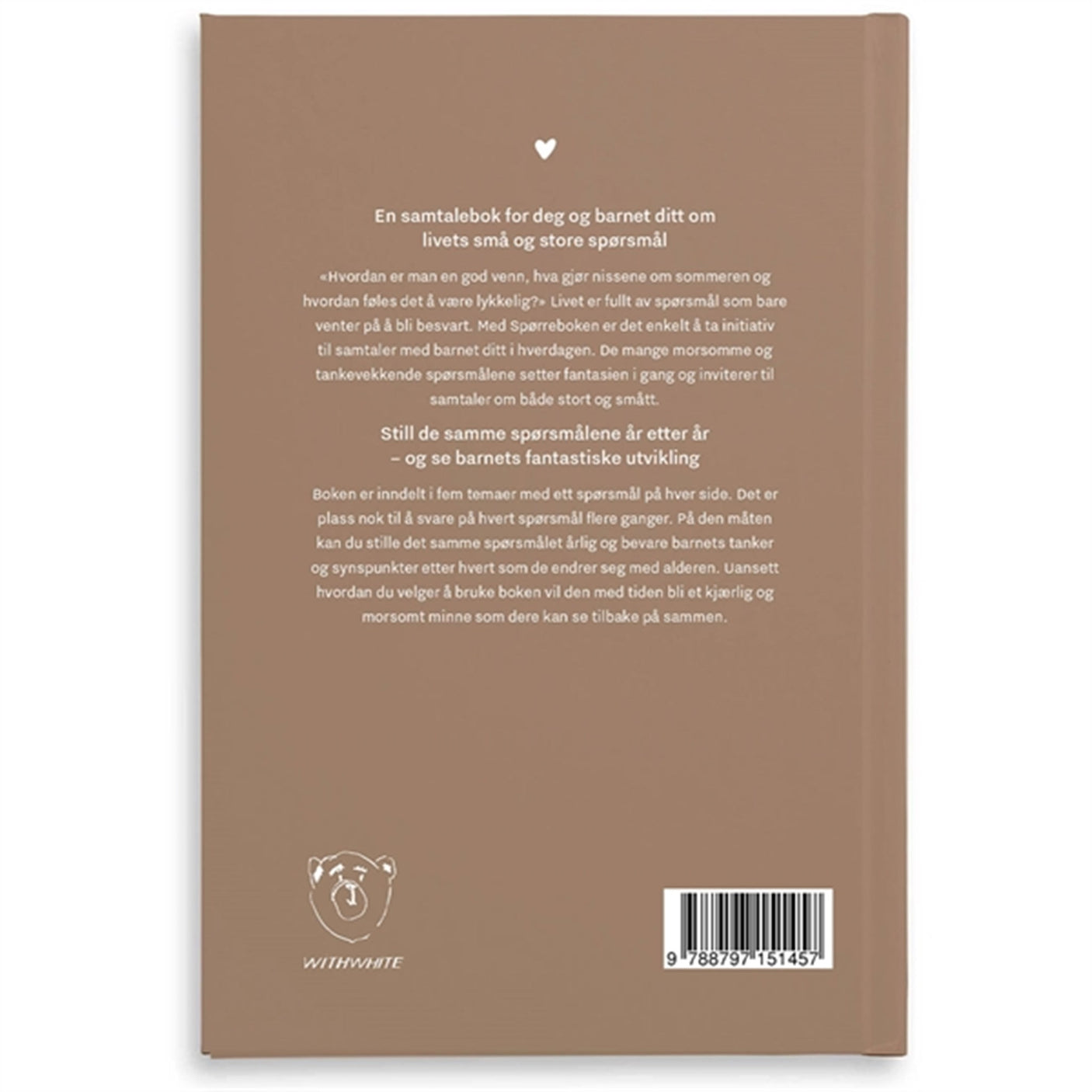 WITHWHITE Spørreboken A5 Norwegian