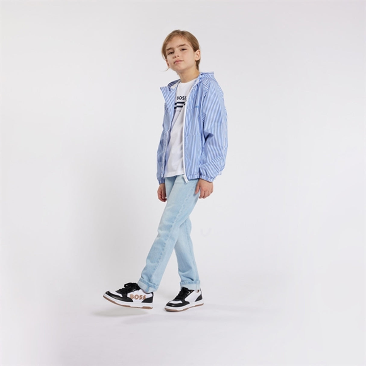 Hugo Boss Pale Blue Hooded Jacket