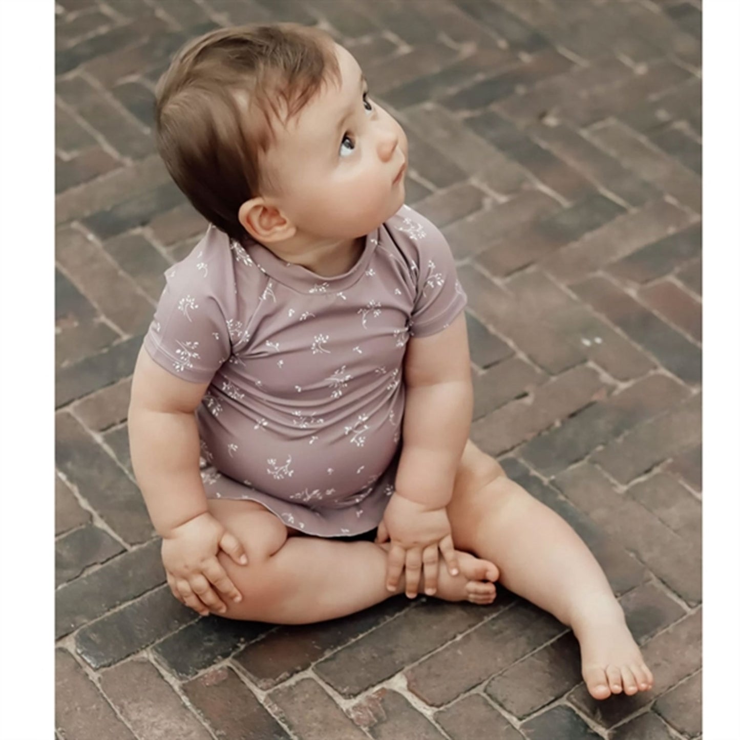 That's Mine Secret Garden Cocoa Print Sasha Swim T-shirt